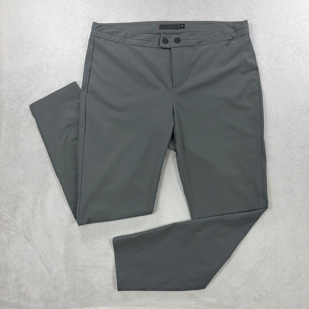 Gramicci Pants Women 14 Gray Performance Hiking Stretch Technical Straight Leg